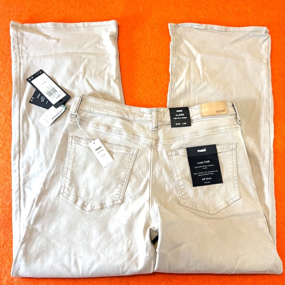 Mavi sand Alena stretch high rise wide straight leg jeans made in Europe NWT - Picture 8 of 9